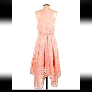 Mossimo light pink hi-low ruffle look dress size medium
